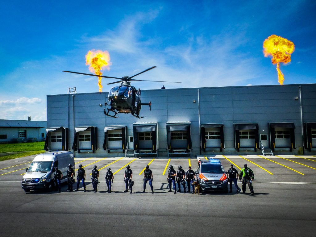 LUCHS mit Helikopter